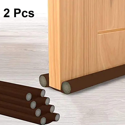 Door Protector- Door Draft Fabric Cover Guard Door Gap Sealer  Protector Door Mounted Door Stopper Door Mounted Door Stopper Sound-Proof Reduce Noise Waterproof - Brown (Pack Of 2)